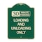Signmission 30 Minute Parking Loading and Unloading Heavy-Gauge Aluminum Sign, 24" x 18", G-1824-24426 A-DES-G-1824-24426 - alternate 1
